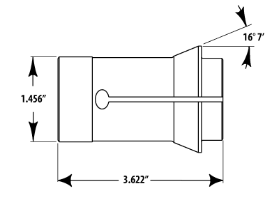 TF37-SP Collet Metric Hex Smooth